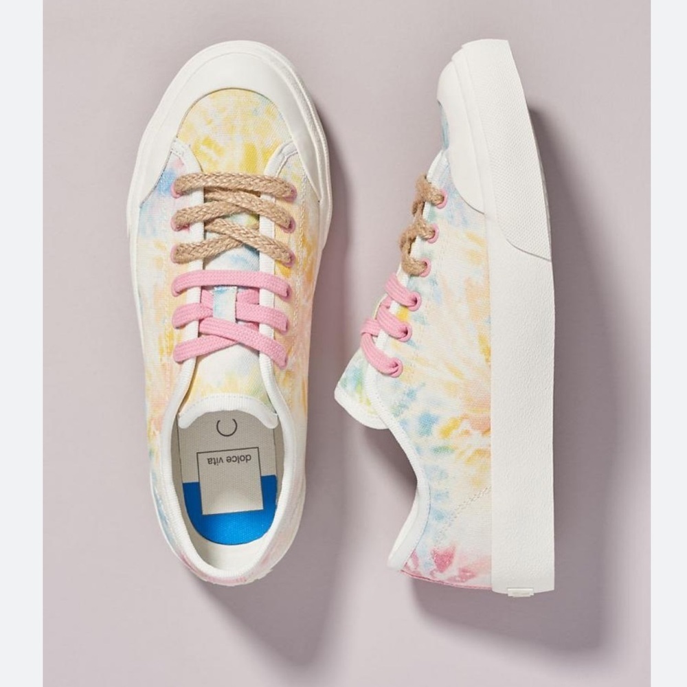 Clear by Dolce Vita Bryton Tie Dye Sneakers Size 8